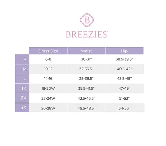 Breezies Set of 4 Cotton Long Line Panty Pack Peri Large A475754