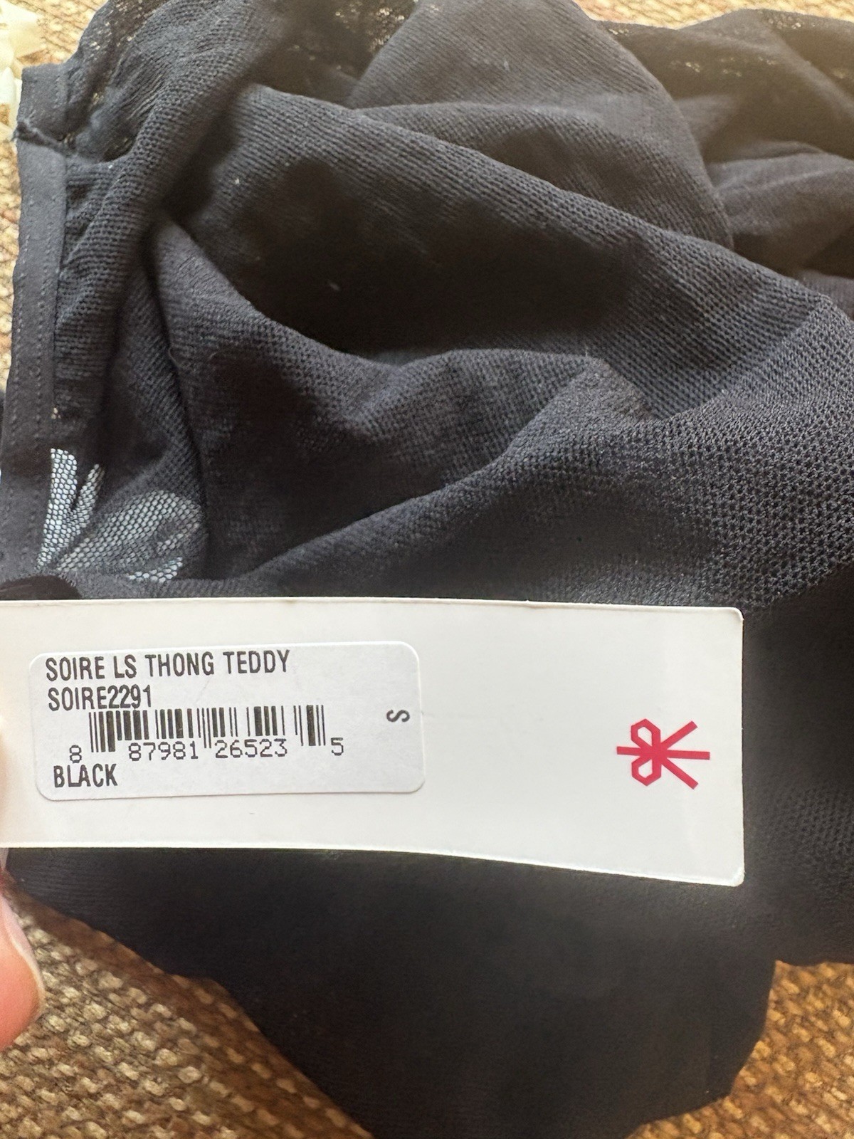 COSABELLA Soire LS Thong Teddy (Small, Black)- NEW w/ Tags