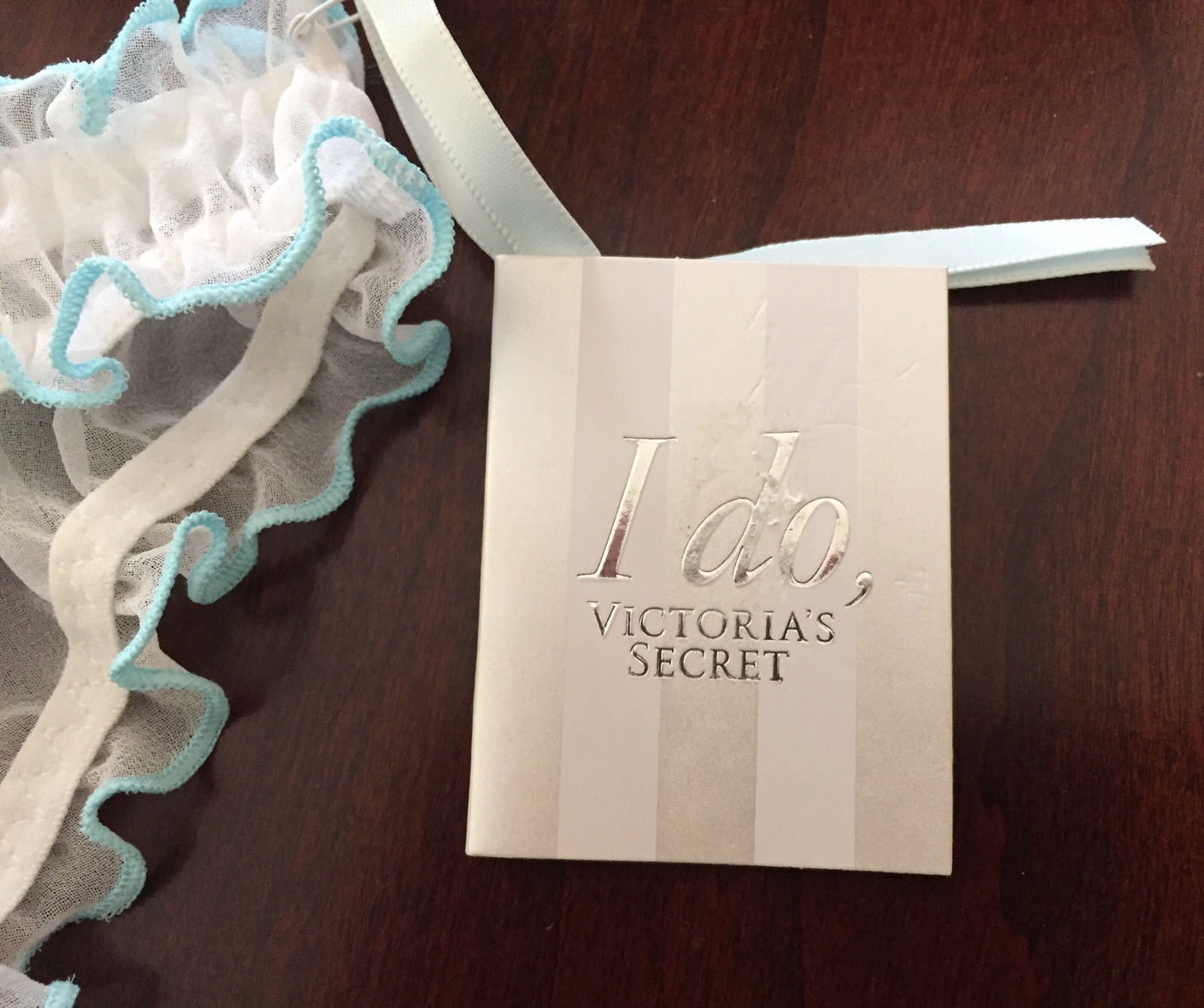 Victoria Secret White Sheer Bride To Be Cheekini Pantie NWT Medium