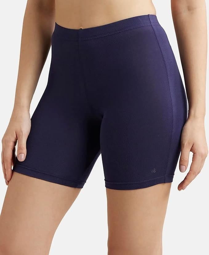 Jockey 1529 Women’s Cotton Elastane Mid Waist Shorties | High Coverage Stretch
