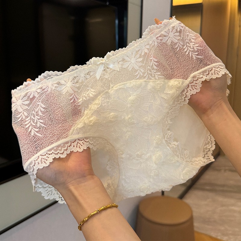 5 Pack Lot Sexy Womens Sheer Lace Panties Underwear See Through Lingeries French