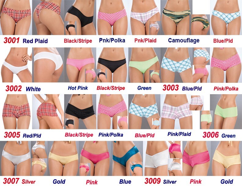 Lots 10, 6 Wholesale Sports Booty Boy Shorts Thongs Panties Dance Wear S M L