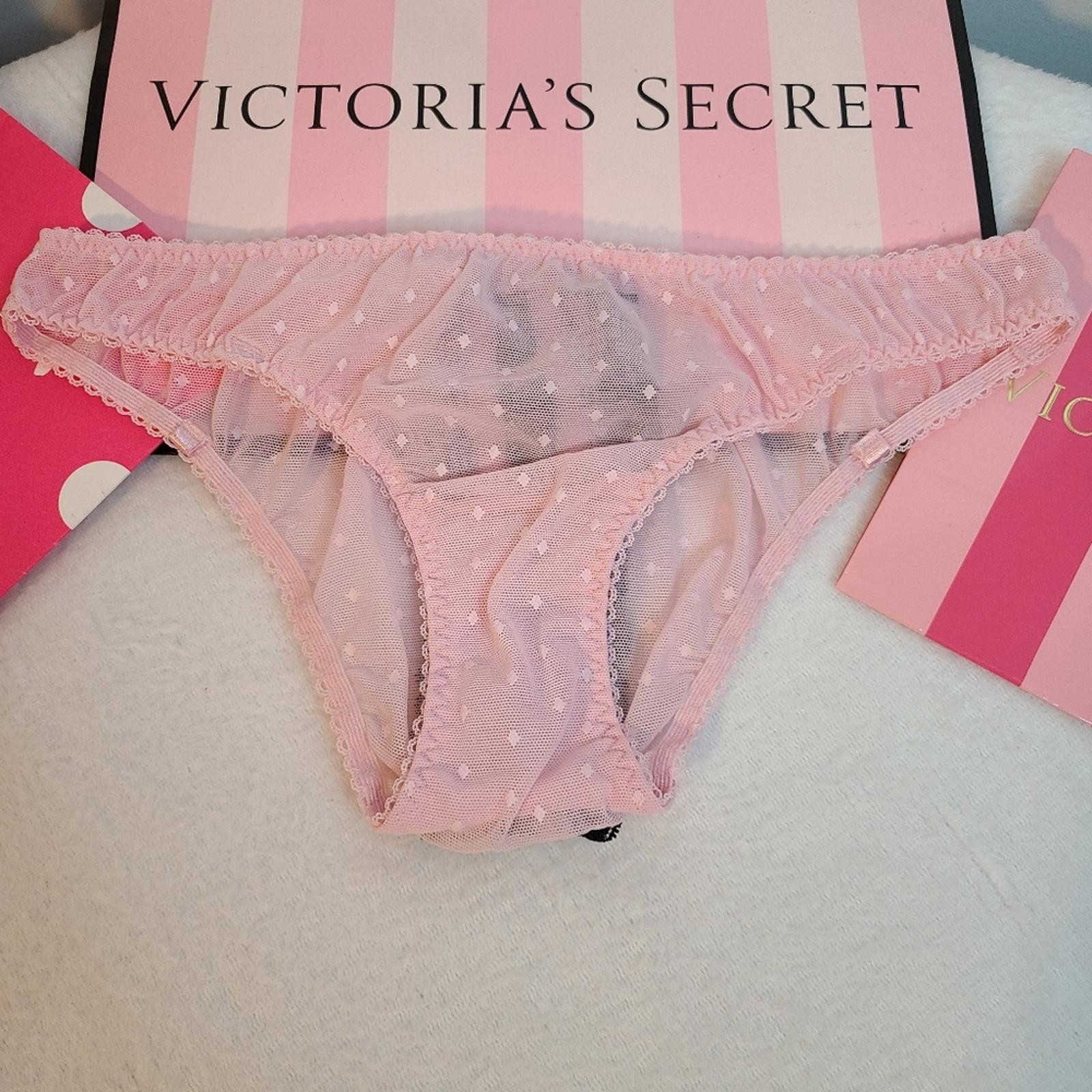 VTG VS Sexy Little Things Ruffle Lace & Bows Cheeky Bikini Panty Size Sm
