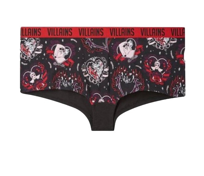 Torrid Curve X Disney Villians Boyshorts Black Panty Woman Plus 3X Gothic Fairy