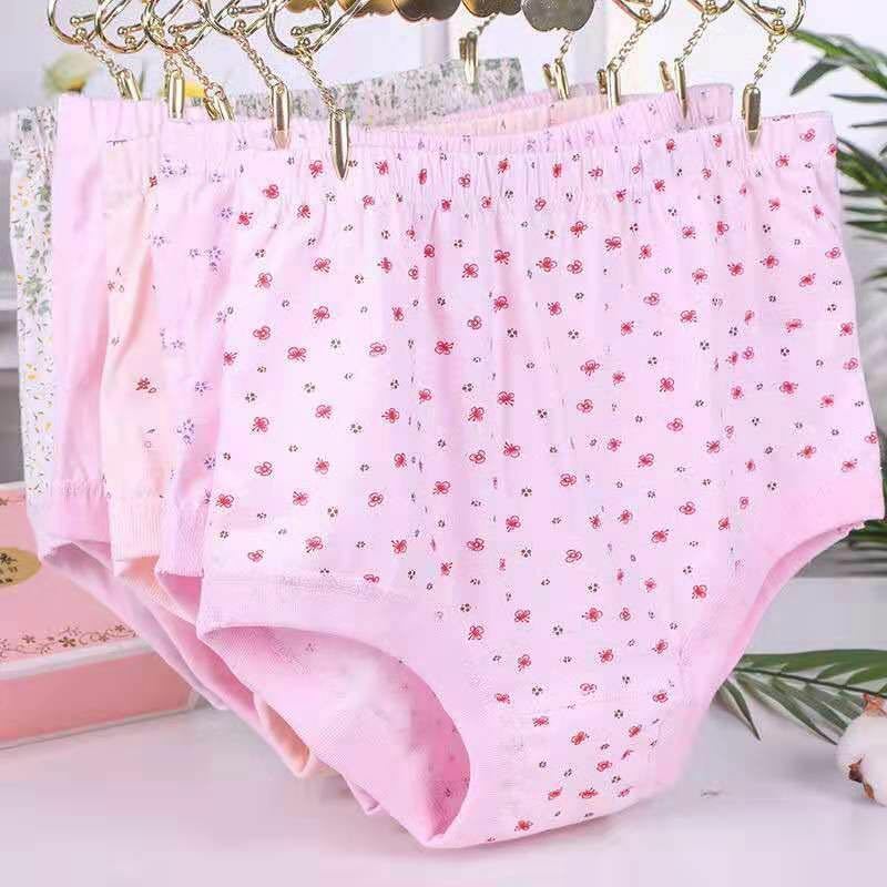 4 Pack Women Underwear High Waist Cotton Breathable Full Coverage Panties Briefs