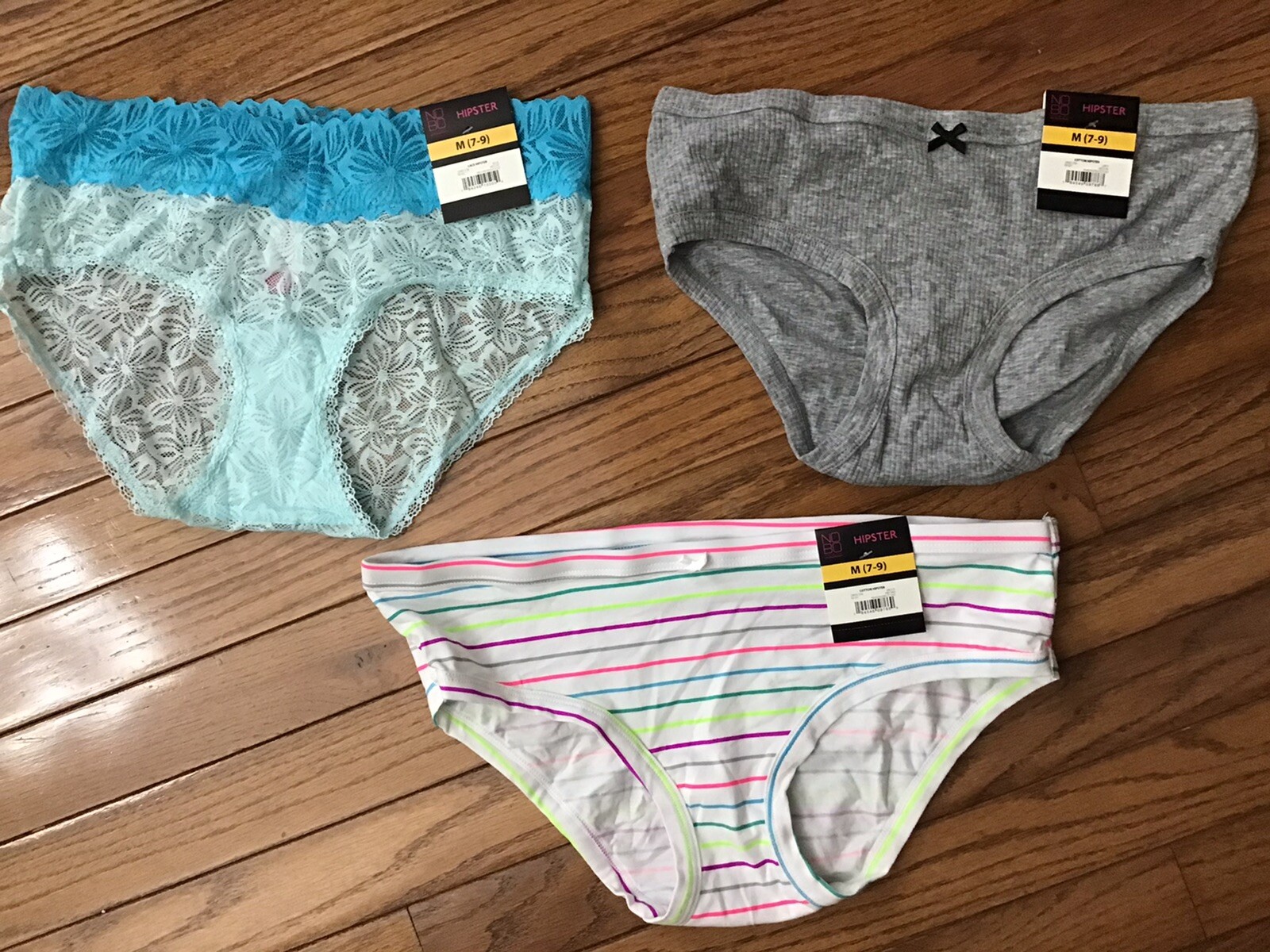 NWT NOBO No Boundaries Hipster Panties Size M (LOT OF 3 Hipsters) (U11-6)