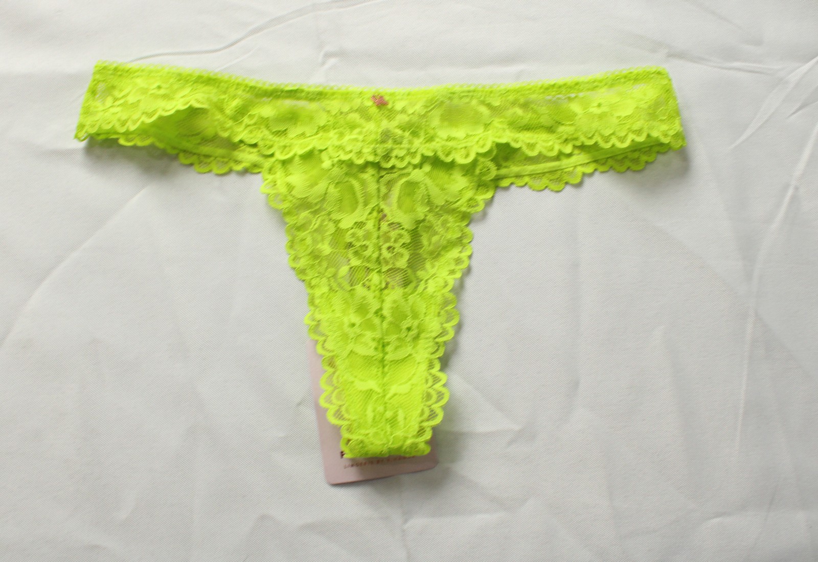 Savage Fenty Women’s Floral Lace Thong Panty CN6 Green Small NWT