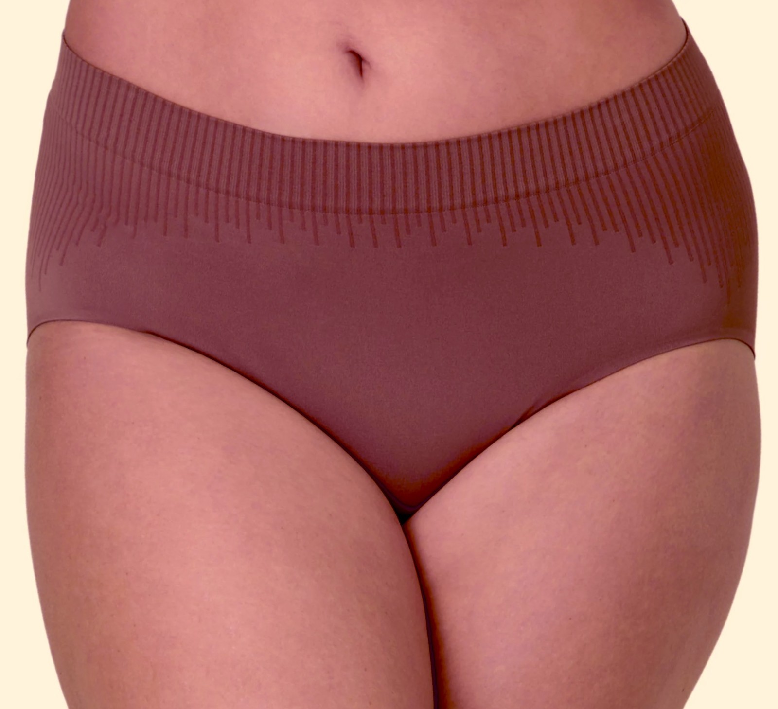 BALI Comfort Revolution Modern Seamless Dusty Pink Brief Panty Womens Sz M L 2XL