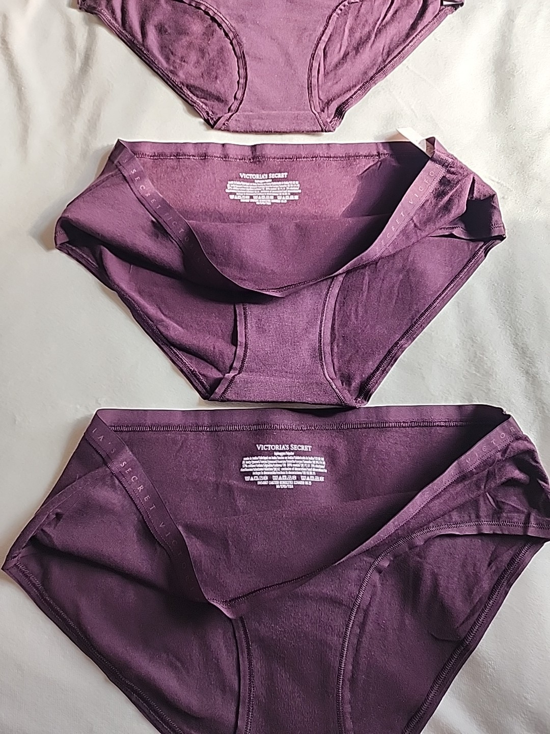 3 VICTORIA SECRET PANTY BIKINI CHEEKHIPHUGGER, Cotton Blend, Sz M India 54867 Nw