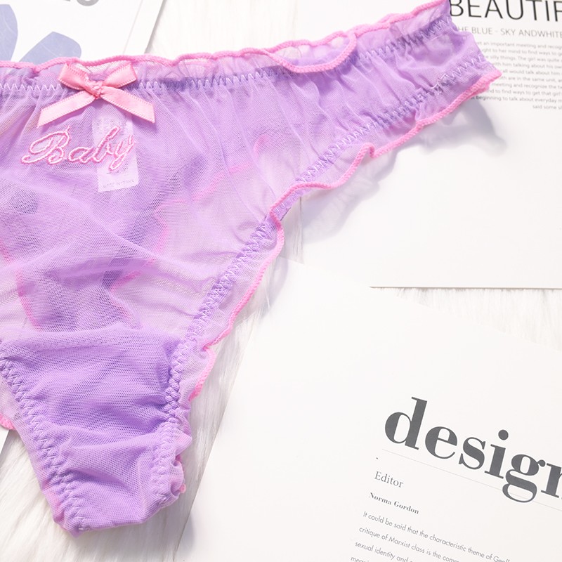 4 Pack Lot Sexy Womens See Through Sheer Panties Thongs Underwear Sissy Lingerie