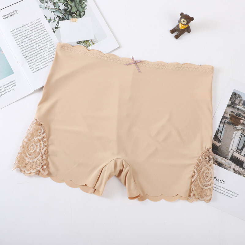 4 Pack Lot Sexy Womens Ice Silky Panties Boyshorts Underwear Lace Boxer Shorts