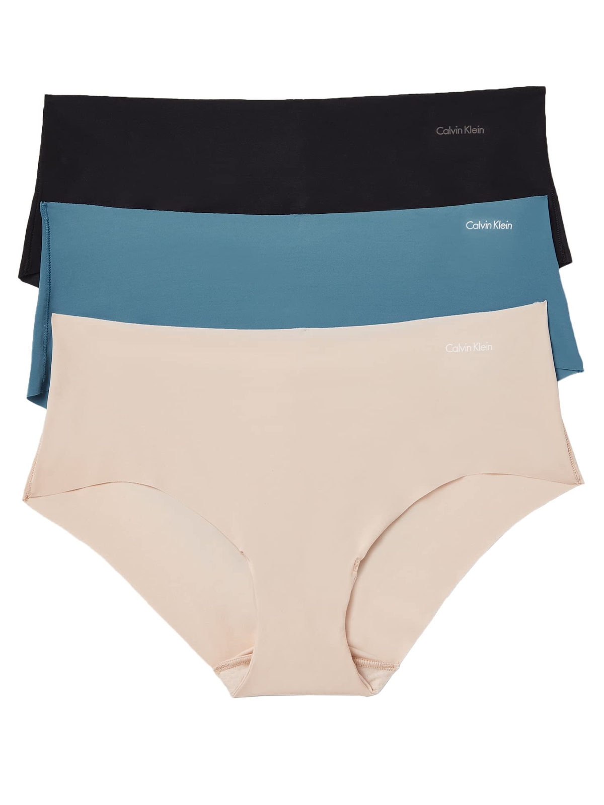 Calvin Klein 294060 3-Pack Tapestry Teal/Buff Beige/Black LG (Women’s 12-14)