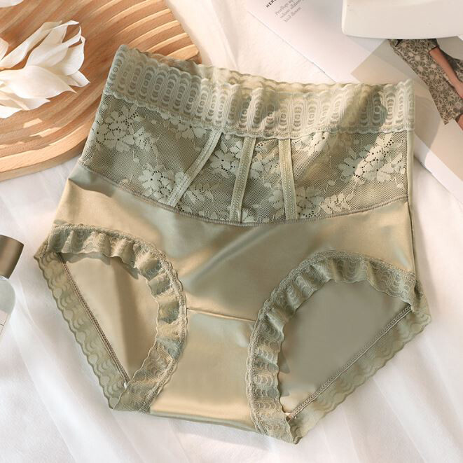 1/6 Pack Lot Womens Lace High Waist Panties Satin Underwear Lingeries Sleepwear