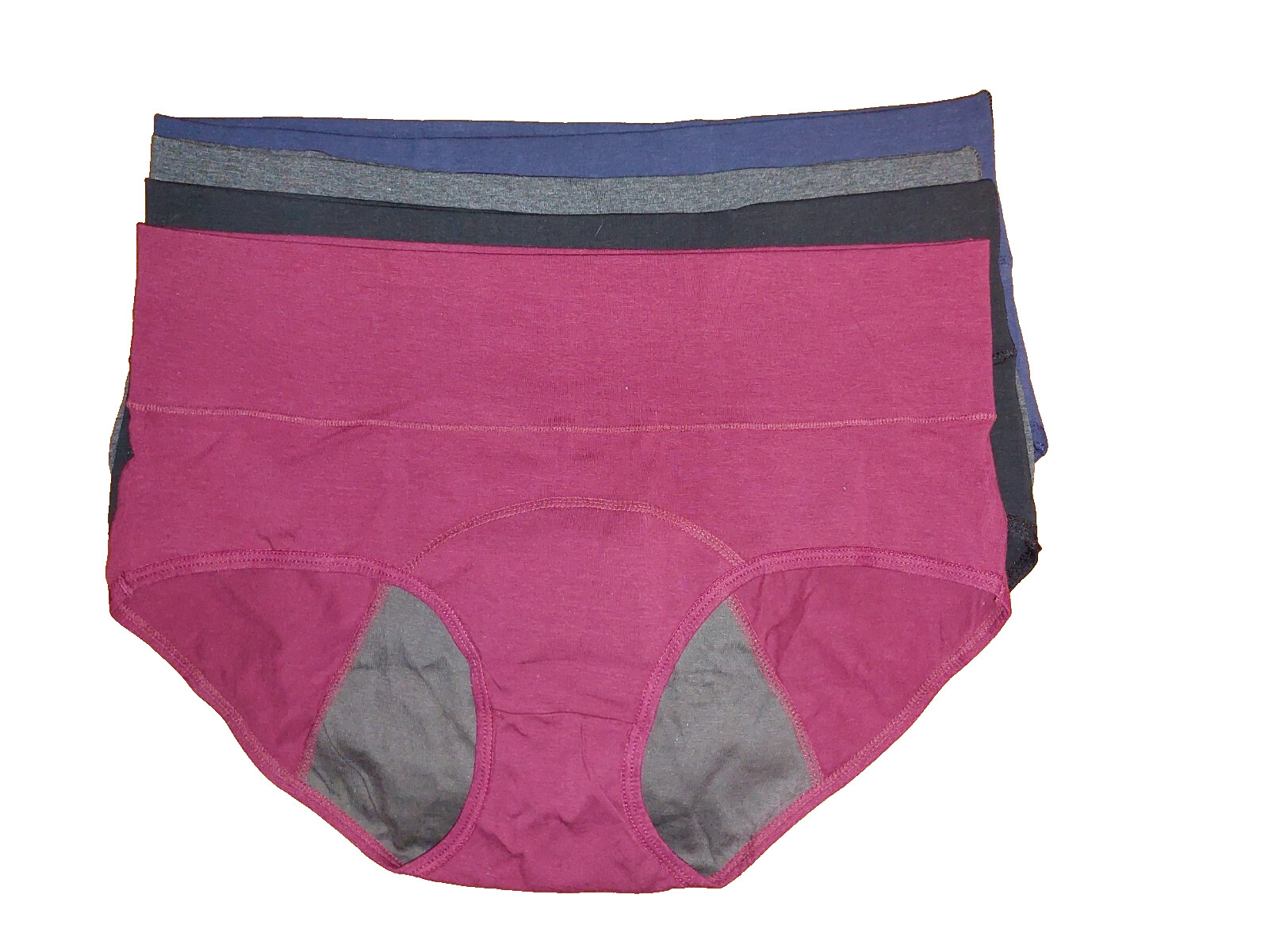 Nalwort Women’s Menstrual Period Briefs Ultra Soft Cotton Panties 4 piece sz XL