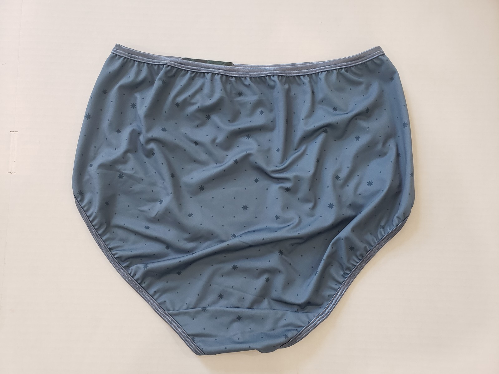 NWT Vanity Fair Illumination Brief W/ Santin Trim Blue Star Size 9 2XL Underwear