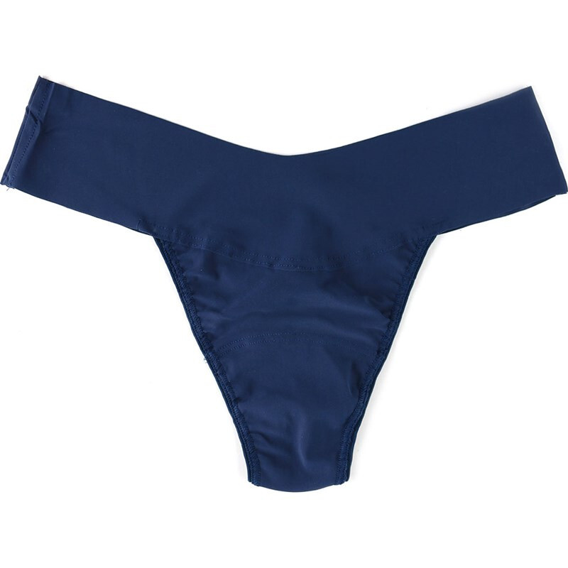 Hanky Panky 6J1281B Womens Breathe Natural Rise Thong , Nightshade