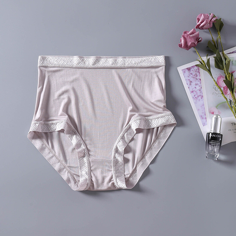 Women’s 100% Mulberry Silk High Waist Panties – Soft Breathable Silk Briefs