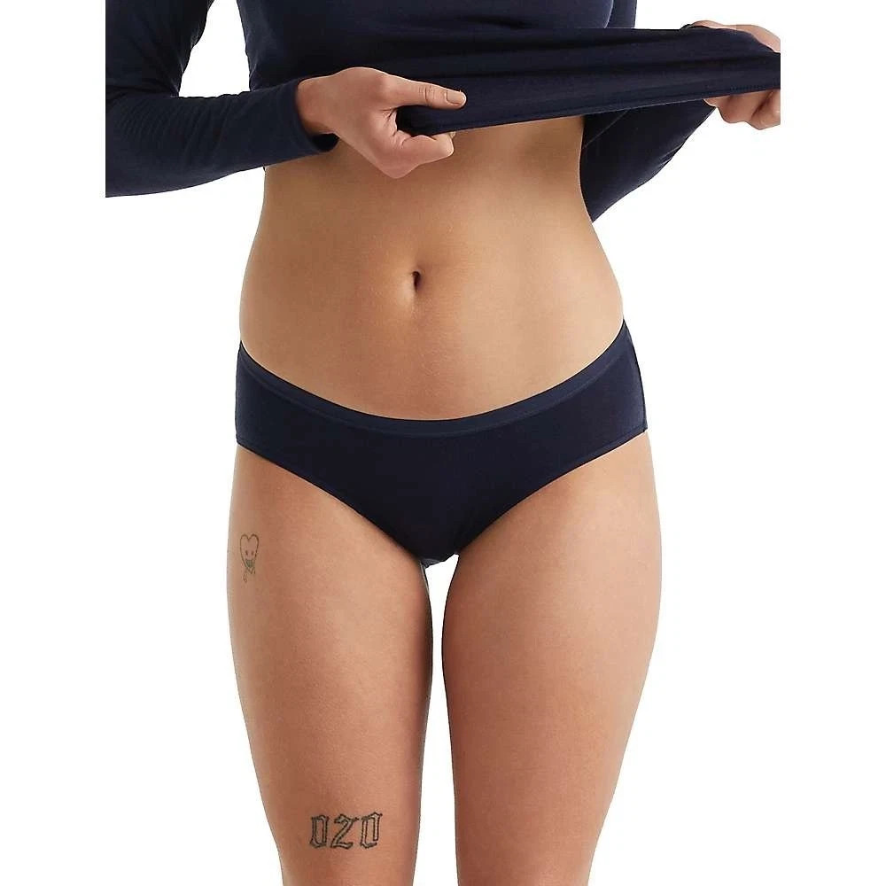 Icebreaker Siren Midnight Navy Merino Wool Blend Hipkini Panty Size M L5476