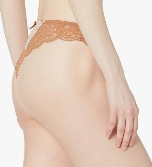 NWT COSABELLA TOSCA0521 “Tosca” Low-rise Two-tone Lace Tanga Brown / Beige Italy