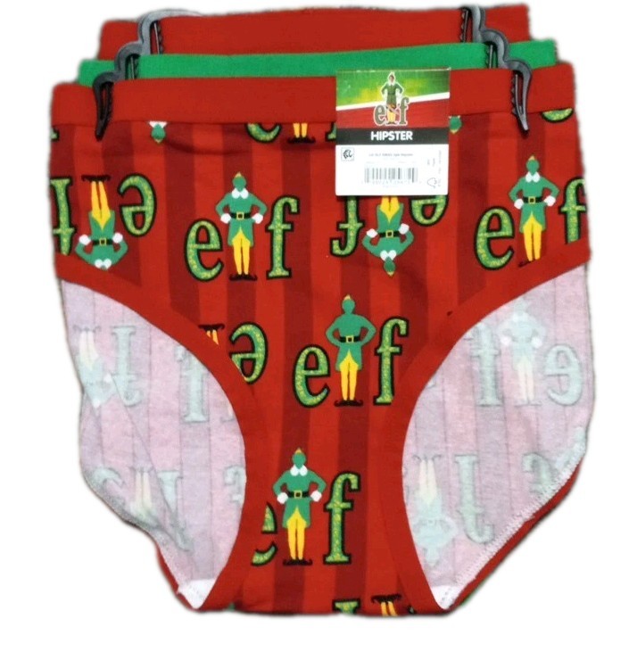 Buddy The Elf Women’s Christmas Hipster Panties 3-Pack Size S (4-6)