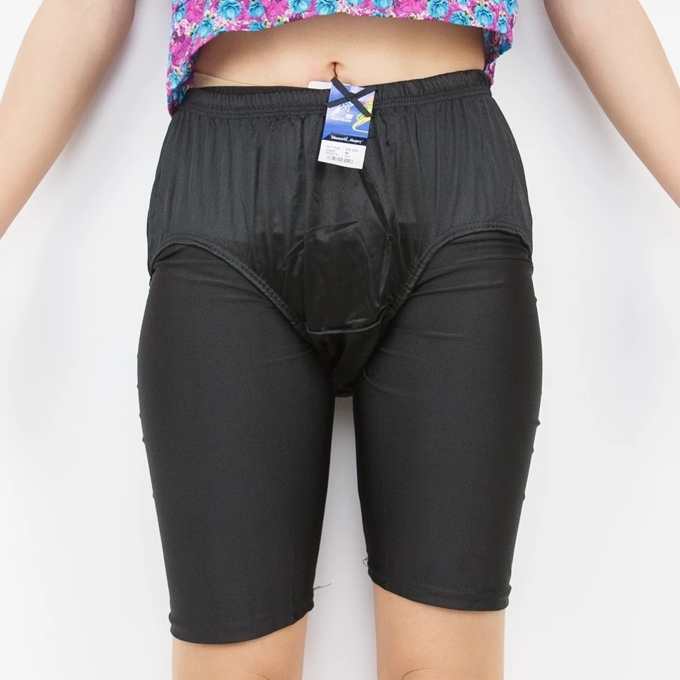 Unisex Nylon Panties Men Women Underwear Plus Size Comfort High Waist Knicker
