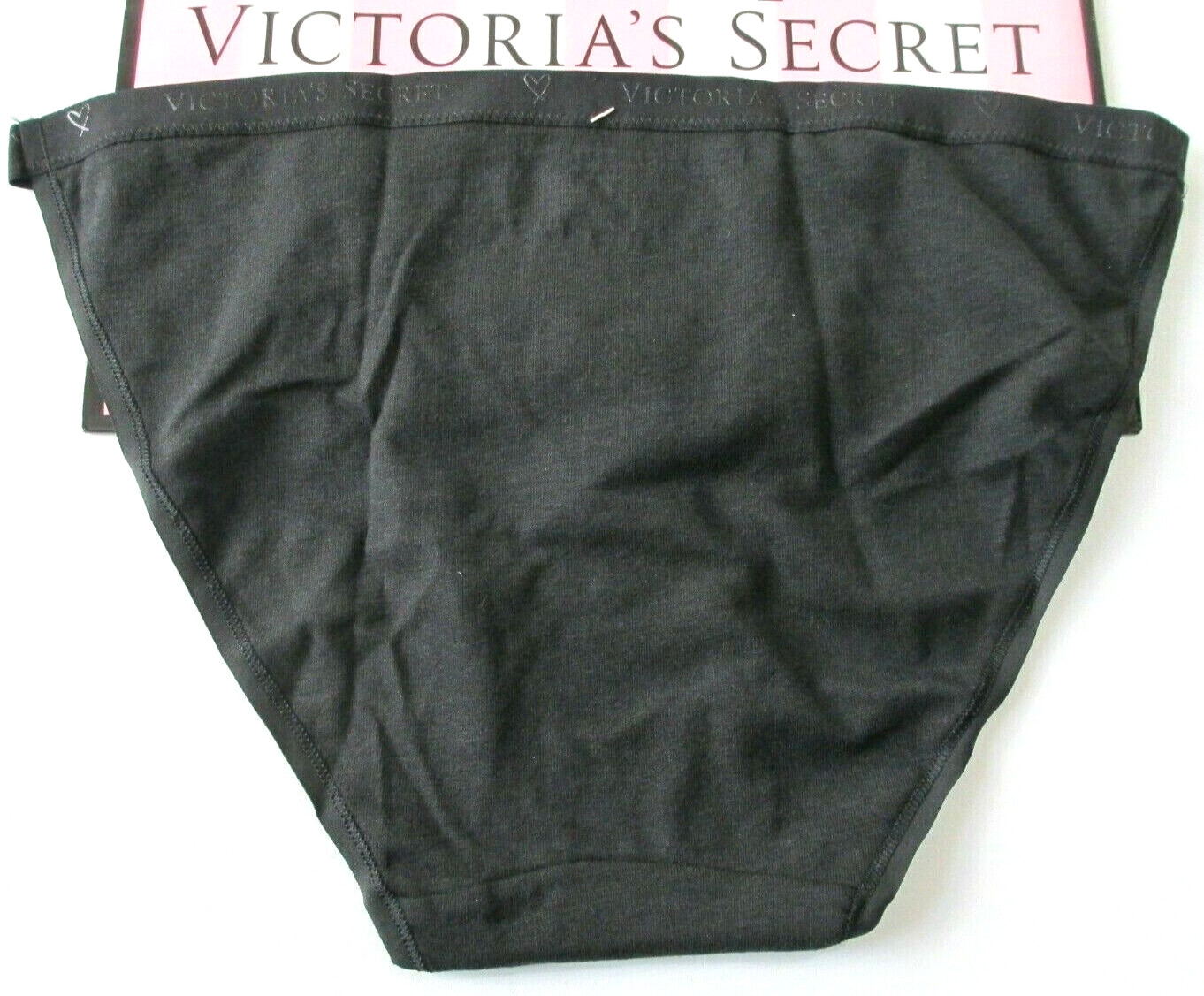 VICTORIA’S SECRET Cotton String Bikini Panty S M L XL Black NWT VS