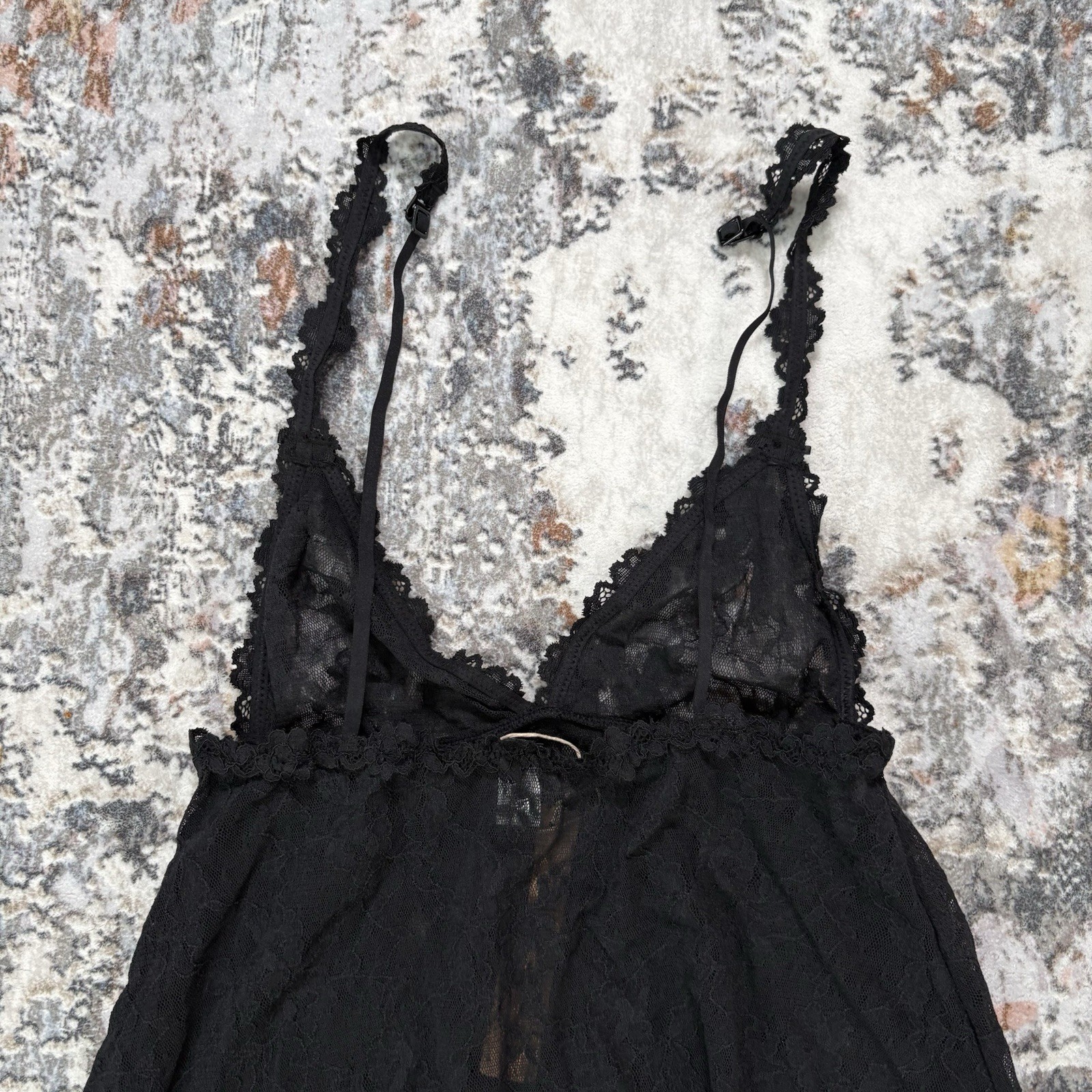 Skims STRETCH LACE SLIP AND THONG SET Black Size: XXS NWT