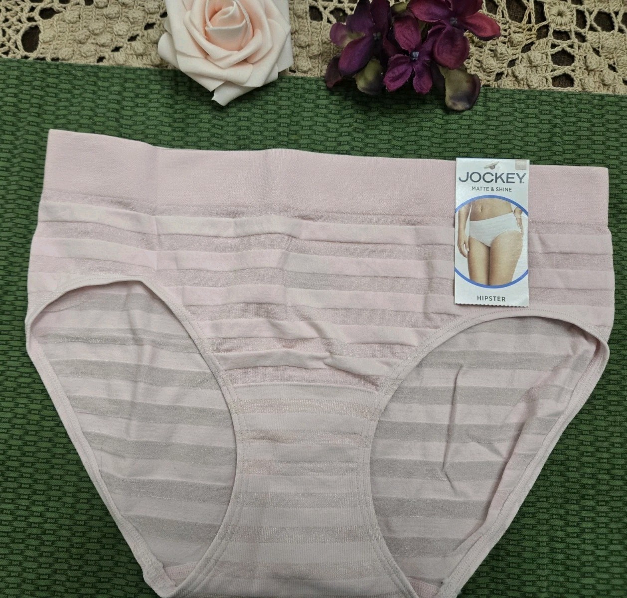 JOCKEY MATTE & SHINE Soft Hipster Panty 1305 PINK SZ 6/M