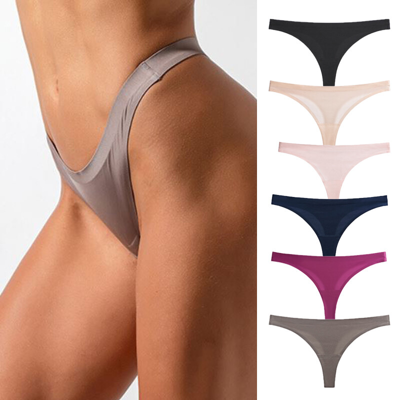 6PCS/LOT Womens Sexy Panties Briefs Thongs High Cut Bikini Underwear Lingeries