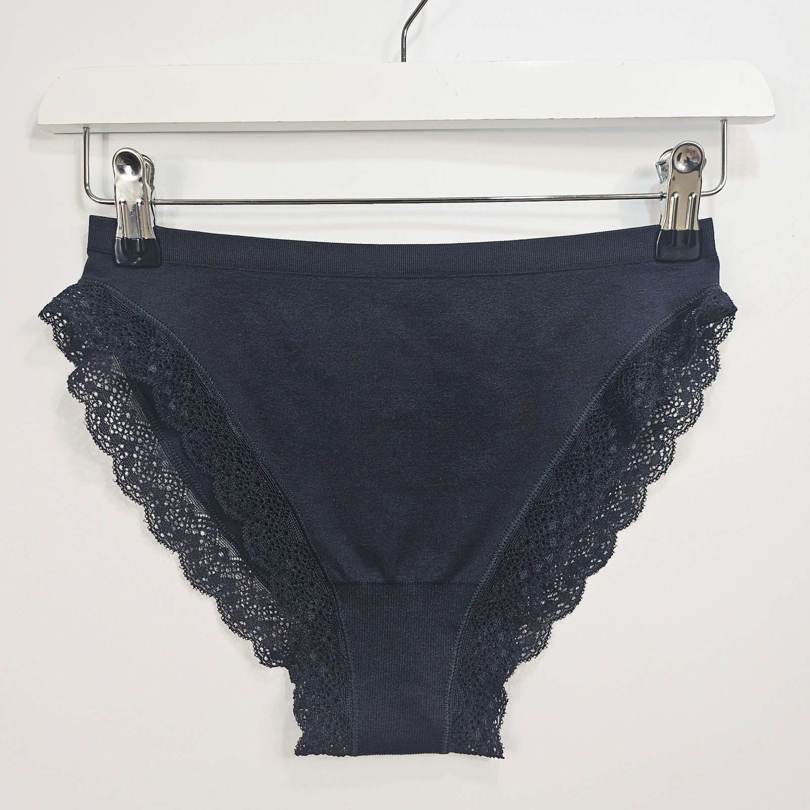 Anthropologie Black Lace Trim Briefs Knickers Size XXS/XS New With Tags
