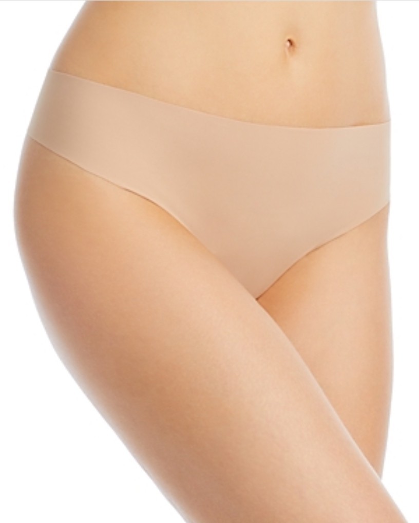 Aqua Intimates Microfiber Thong – Exclusive latte Caffe nude Large