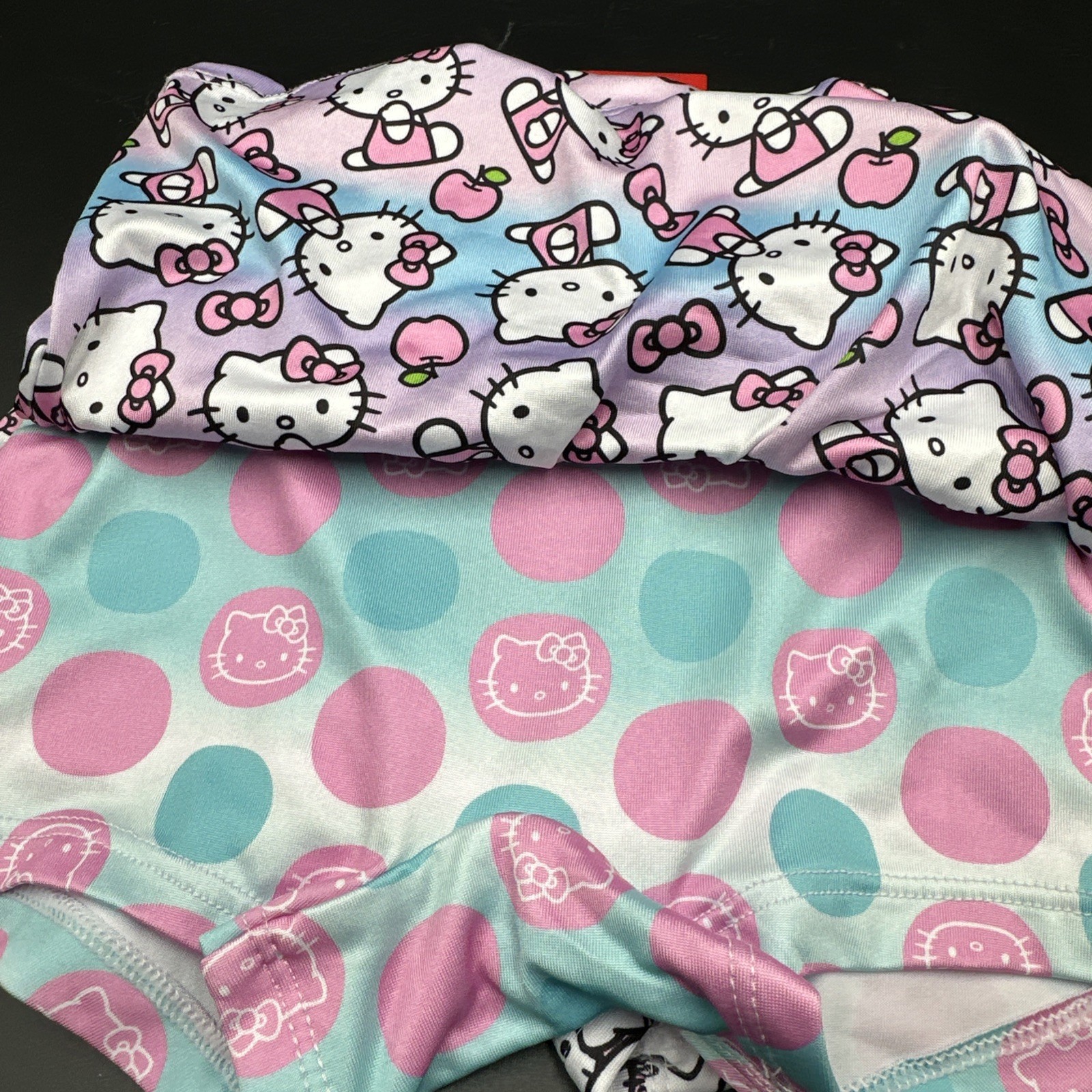 Vintage HELLO KITTY 4 PACK !!! PINK & PURPLE BOYSHORT PANTIES Size 4 Cartoon