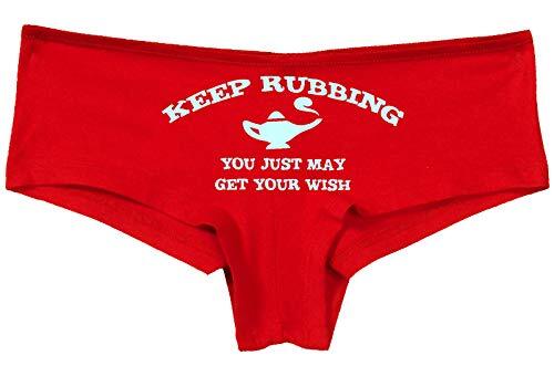 Knaughty Knickers Keep Rubbing You May Get What You Want Genie Pink Boyshort