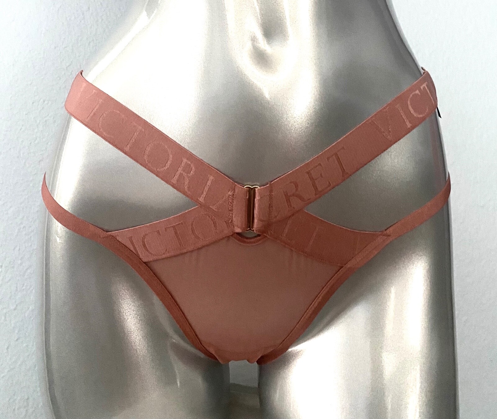 Victoria’s Secret Cheeky Panty Very Sexy Withered Rose Sheer Crossover M L XL