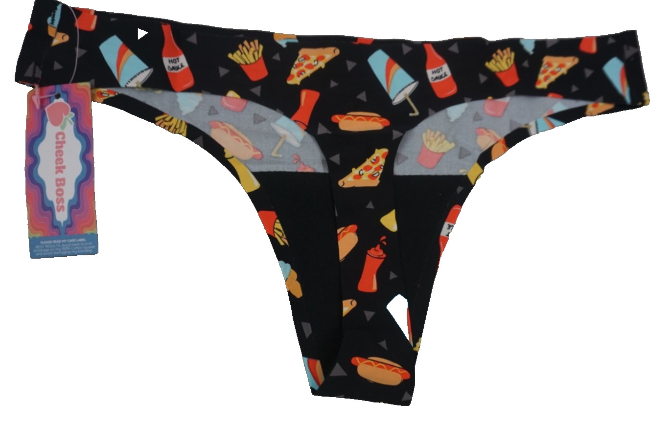Cheek Boss Panties Ladies Thongs Size Medium Brand New With Tags Soft & Seamless