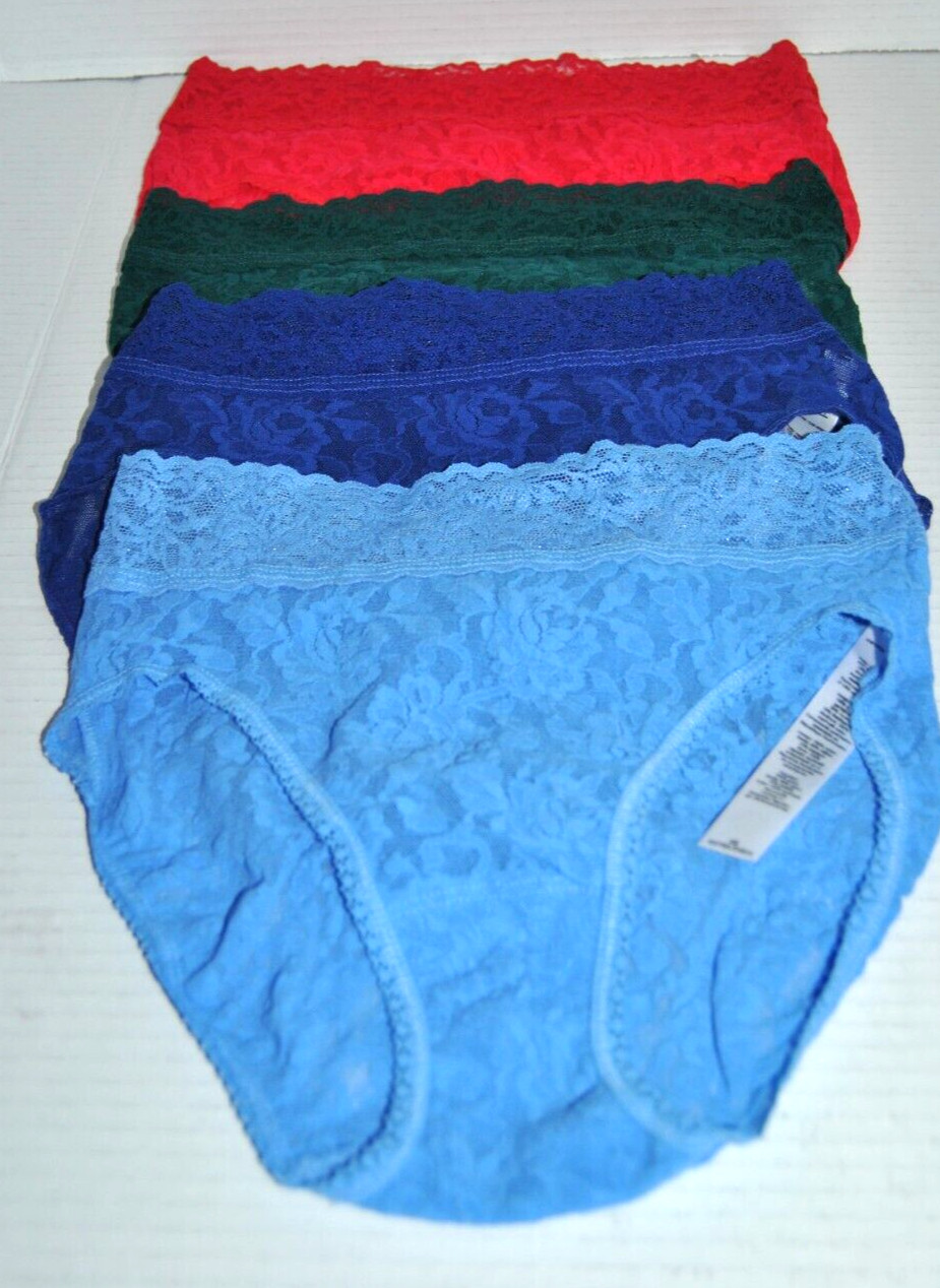 NWOT HANKY PANKY FRENCH BRIEFS SET OF 4 ASSORTED COLORS WOMEN’S SIZE XS