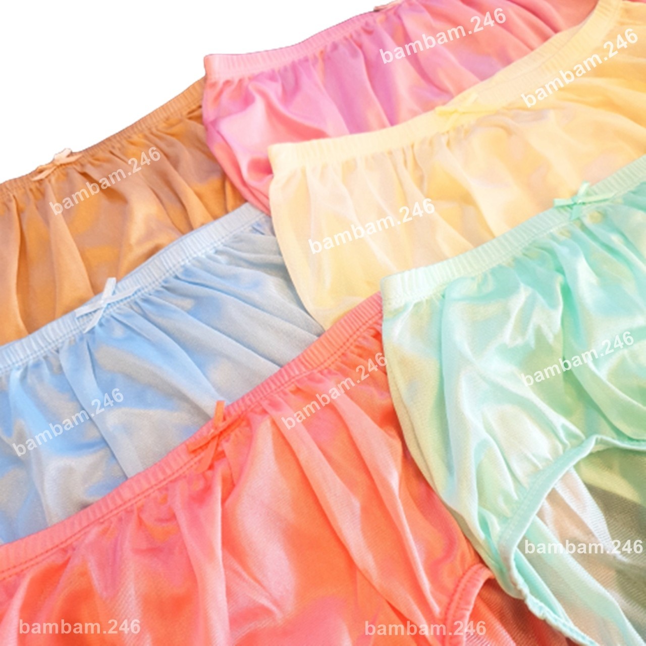 6 Vintage Shiny Nylon Underwear Plus Size 2XL Whole Silky Nylon Panties Briefs F