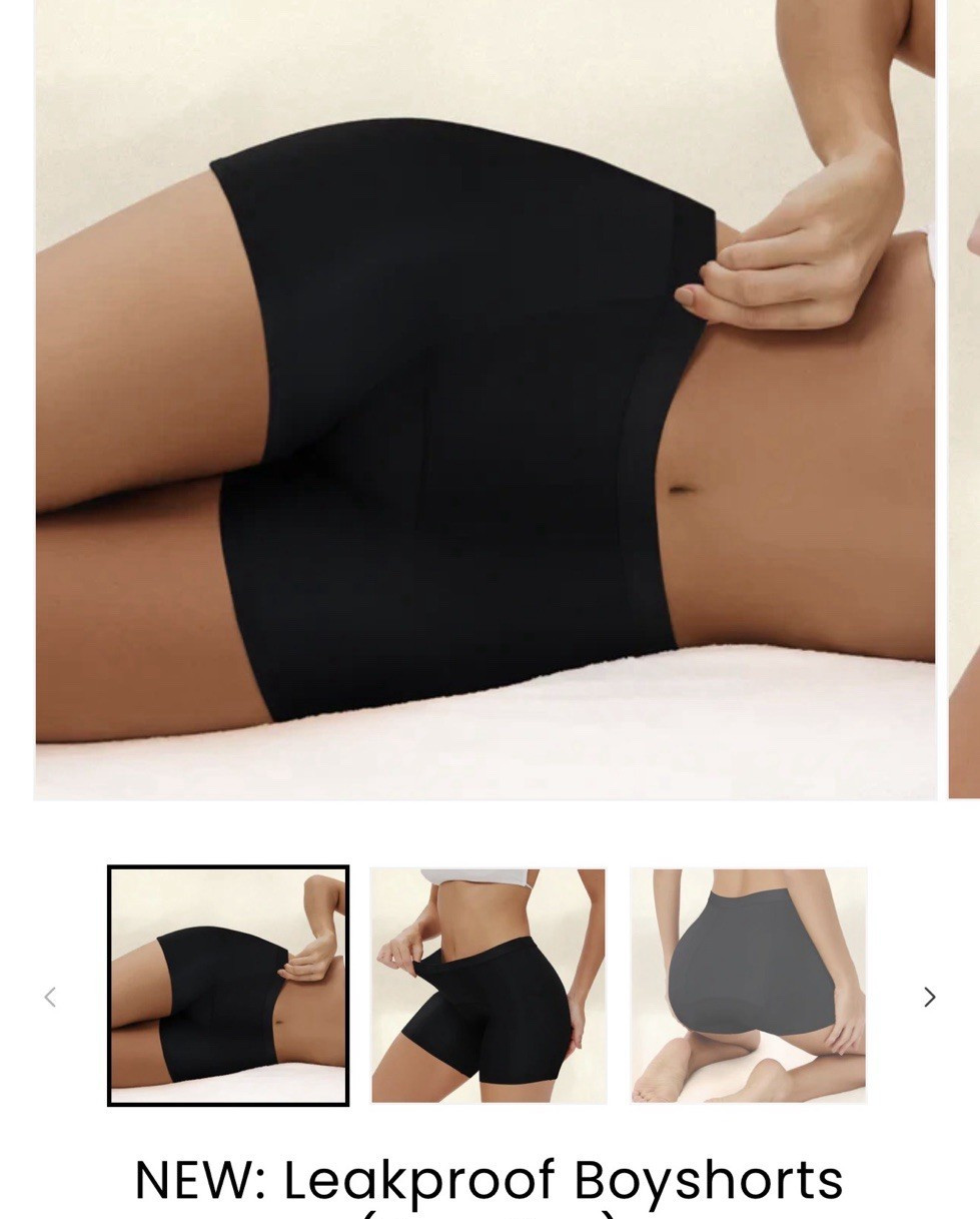 Everdries Leakproof Boyshorts Period Underwear 5 Pair Bundle XXL Black New