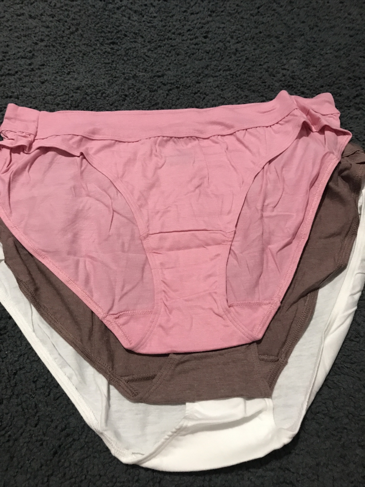 Just My Size 5 Pack Pack Comfortblend Ultra Soft Bikinis Size 10 Multicolors.new