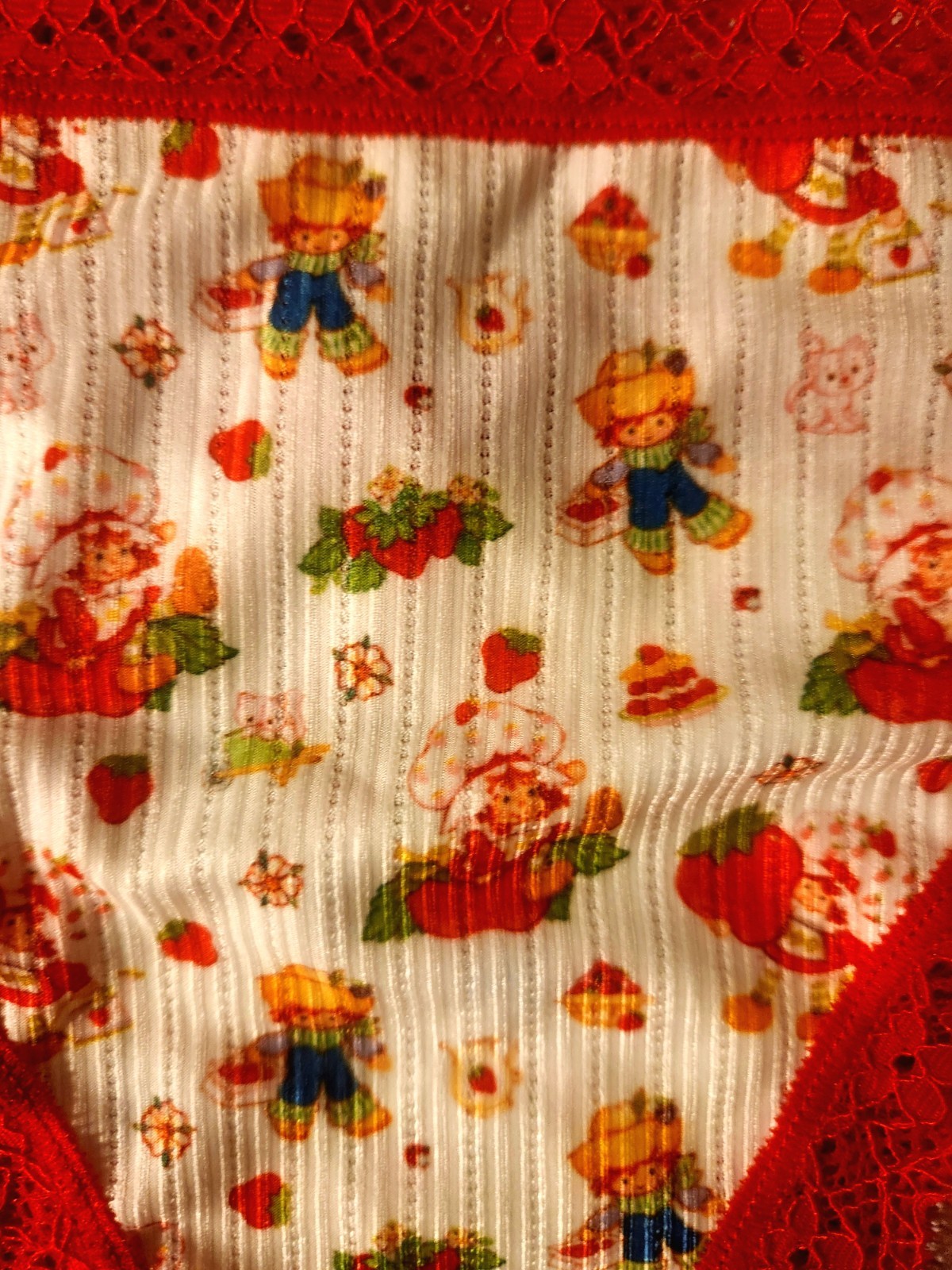 Strawberry Shortcake Pantie Lace Soft Stretch M Super Cute Cheeky