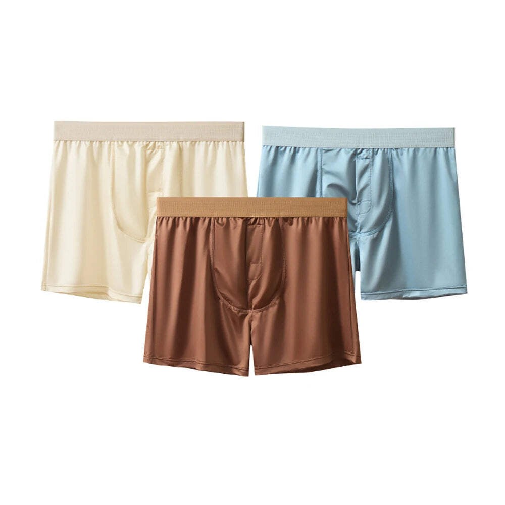 3PCS/Pack Luxury Satin-like Alo Underpants Breathable 10A Antibacterial Silk Mes