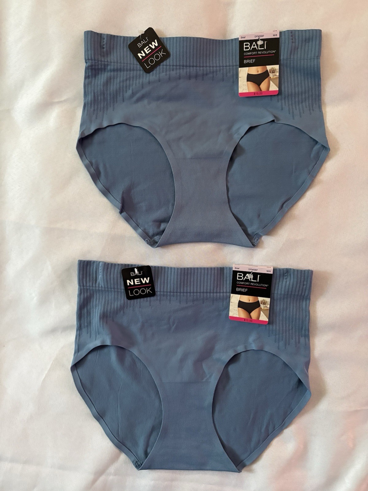 NEW Bali Comfort Revolution Modern Seamless Brief Panty 2 Pair Medium 6 DFMSBF