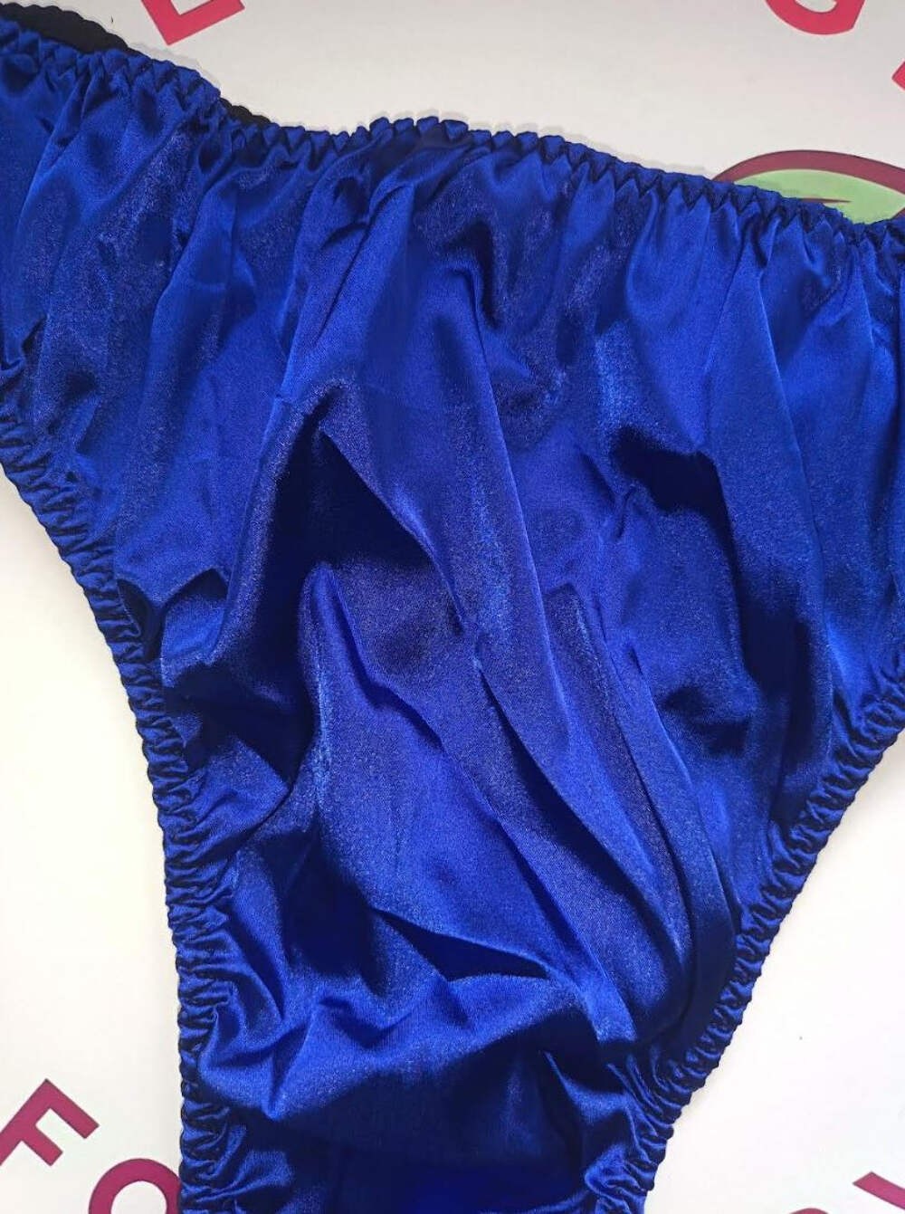 Women’s royal blue satin panties soft plus size silky knickers size 3XL 22