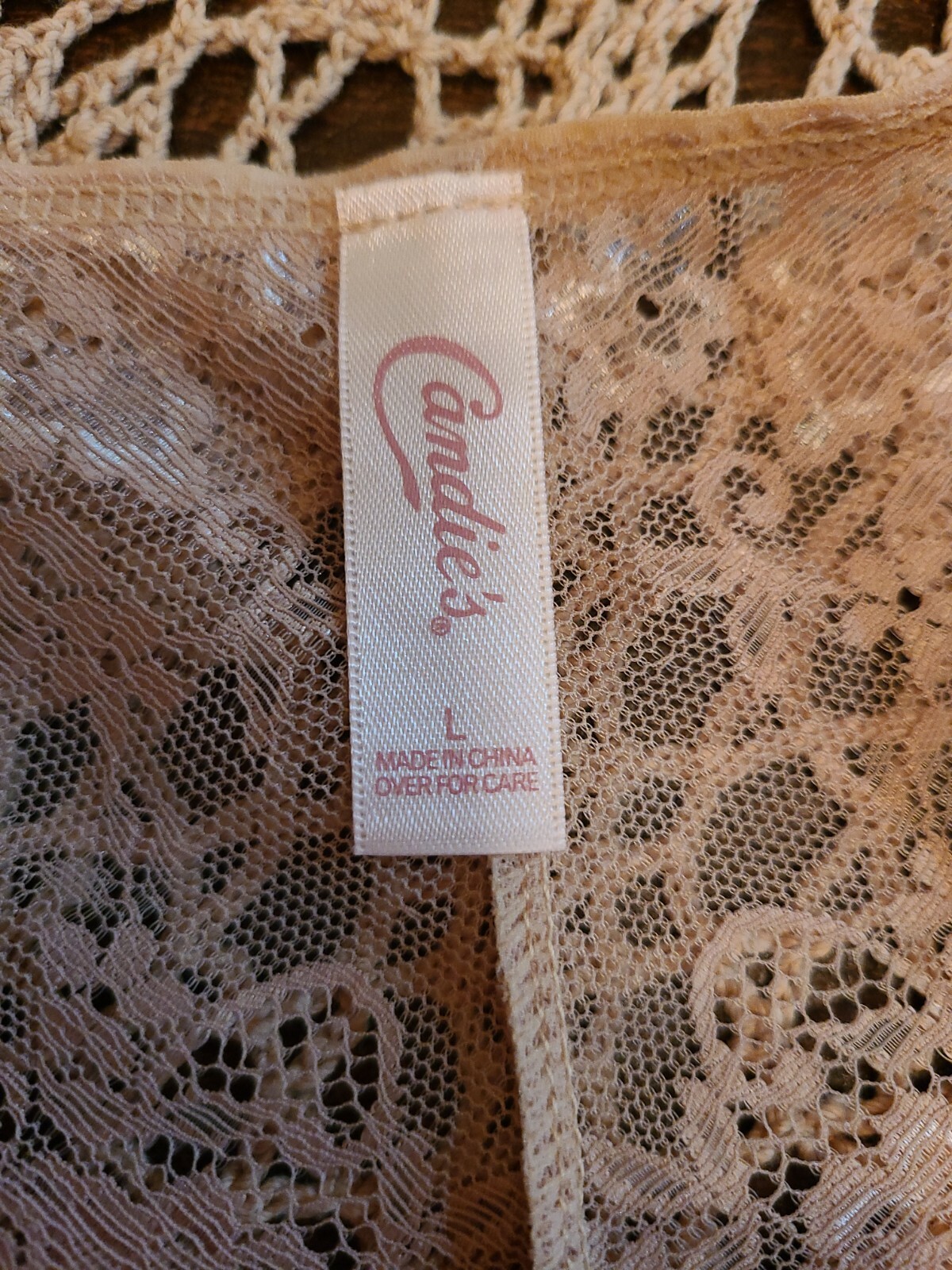 Large Rare CANDIES CHEEKY Smooth SeXy Microfiber LUXURY LACE Panty ~ NWT