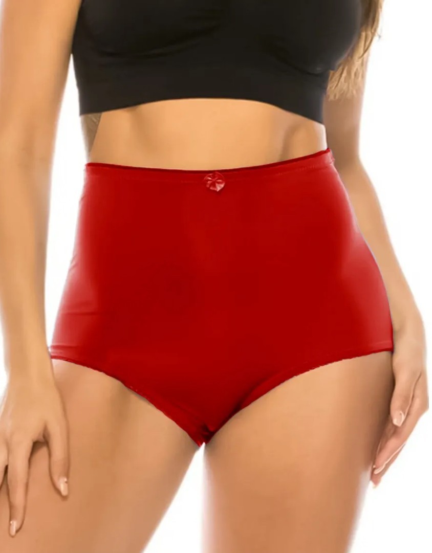 4/6 Briefs High Waisted Girdle Satin Panties Underwear Silky Smooth 69061 S-5XL