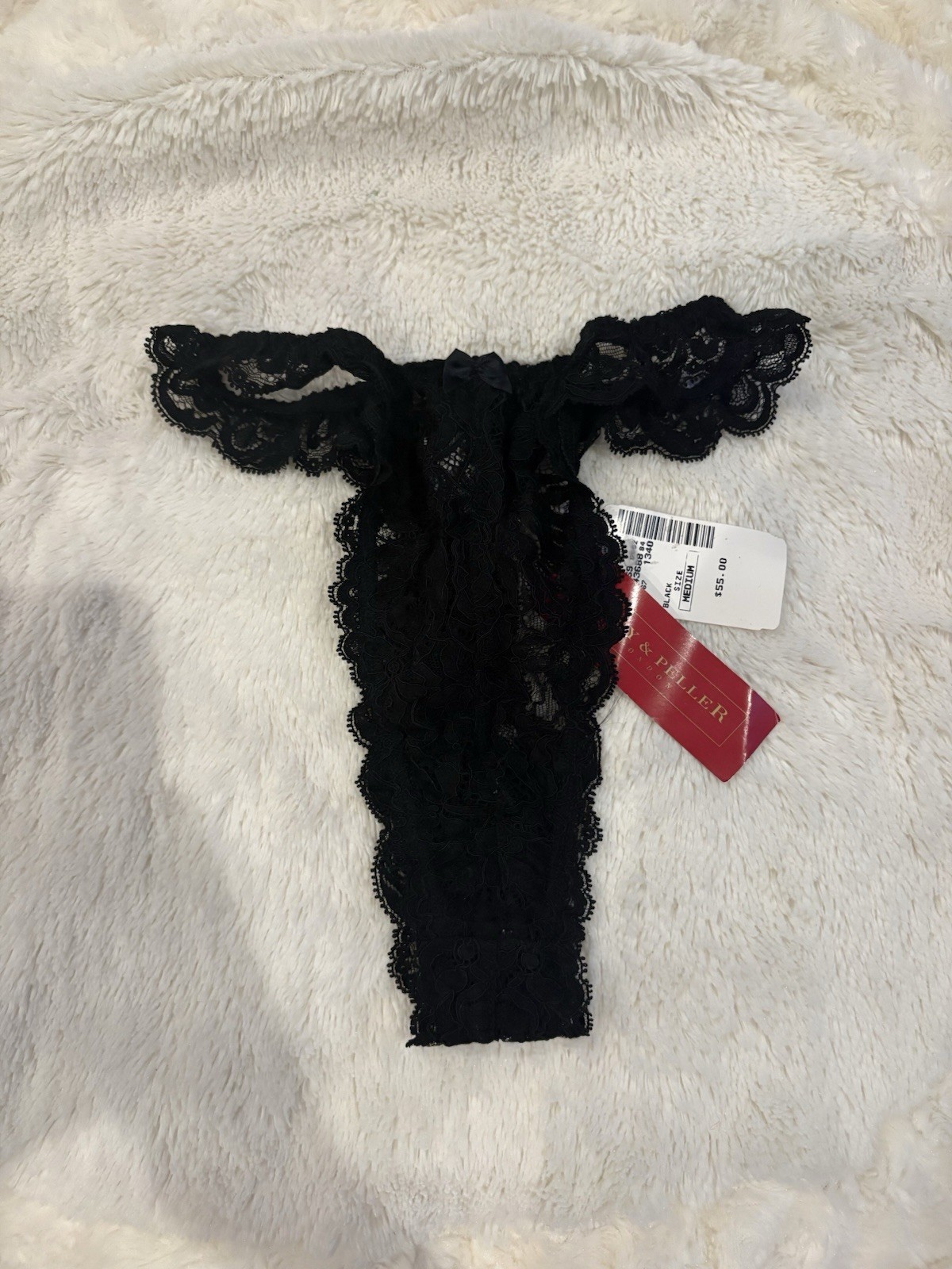 VTG Rigby & Peller Rare Thong Panty Wool Blend NWT NEW Made In England Majesty