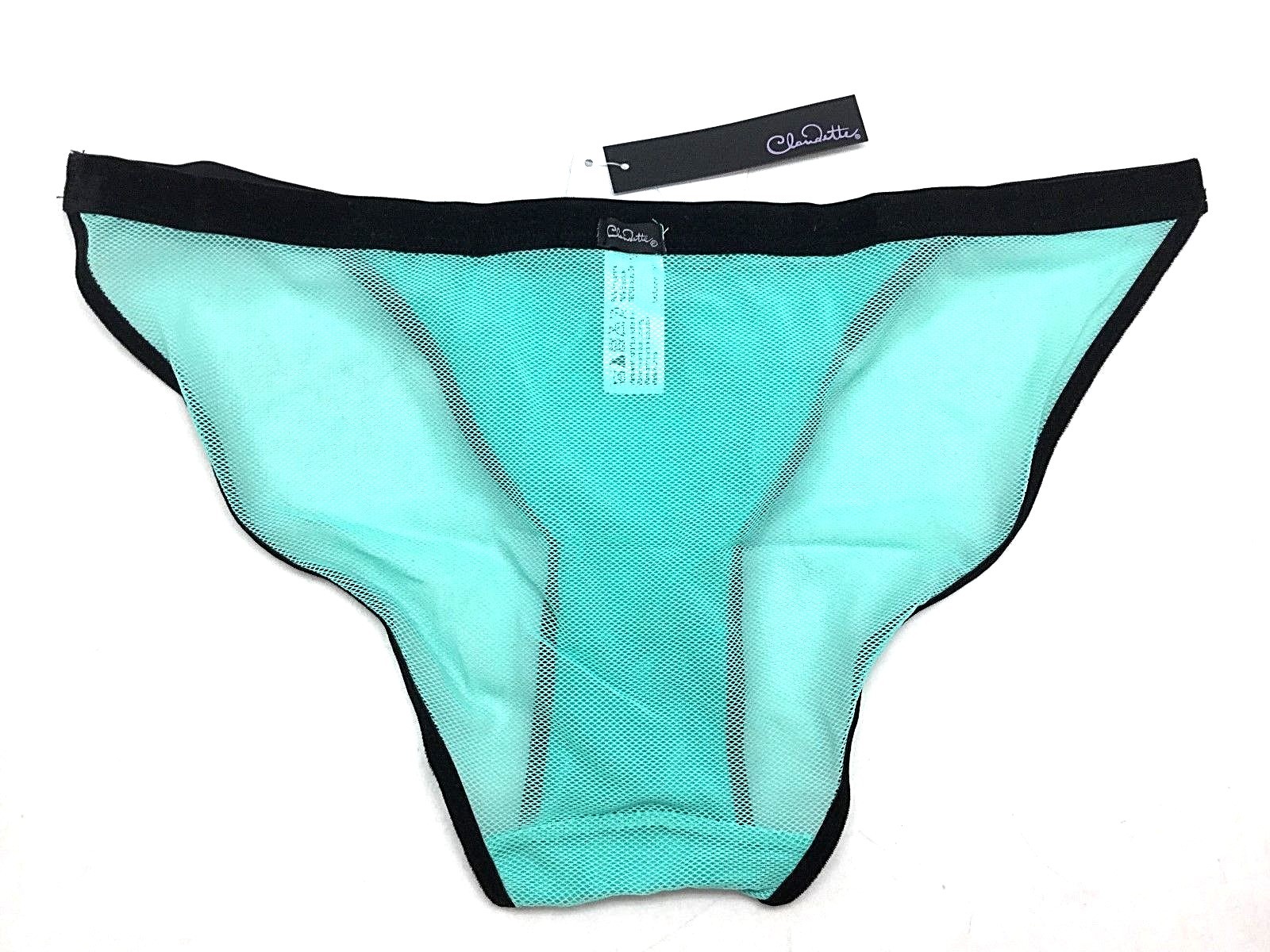 Love Claudette Fishnet Tanga Bikini Panty Sexy Lingerie Underwear Aqua Blue