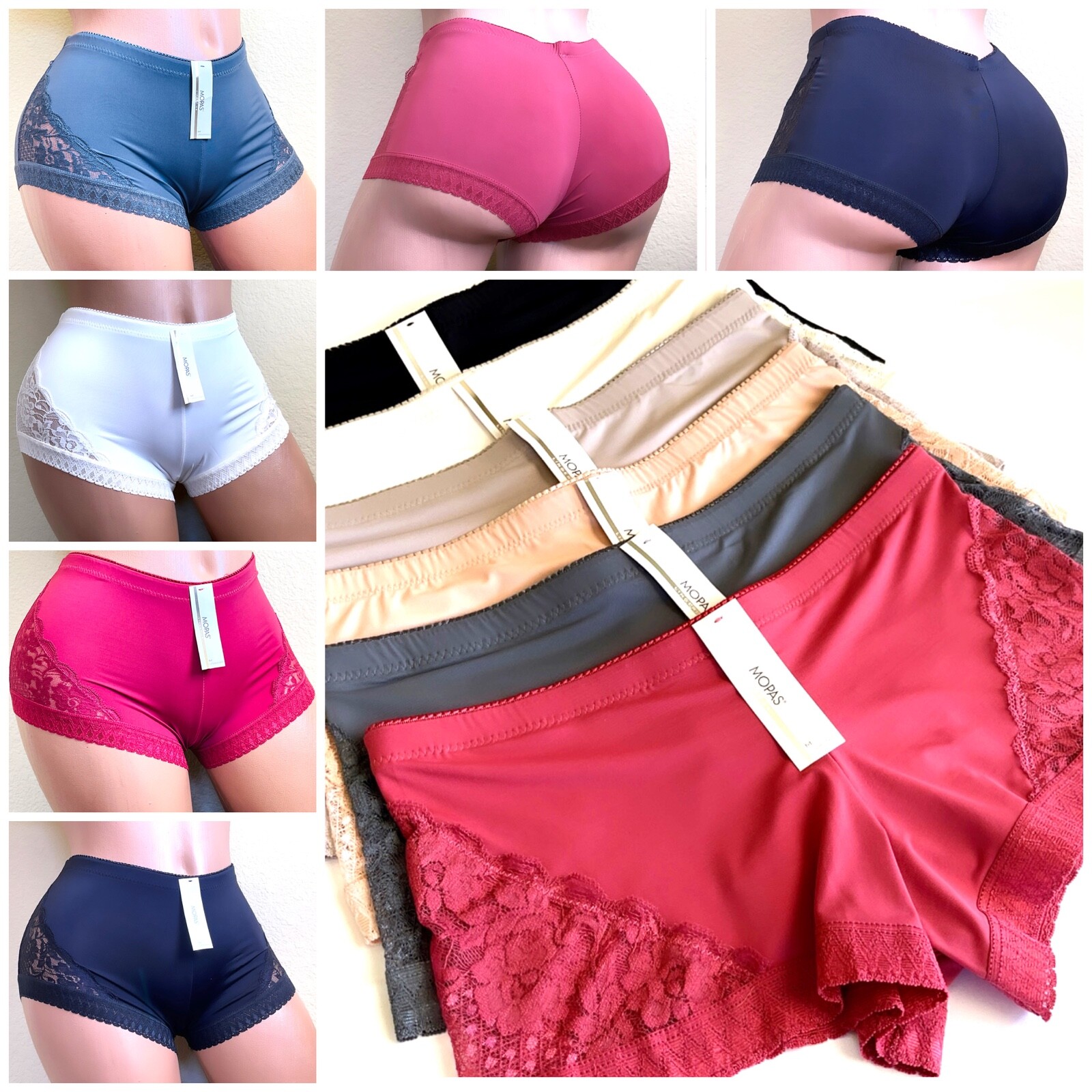 Lot 6-12 Women’s Boyshort Shorts Shortie Sissy Lace Undies Panties Boxer 05 S-XL