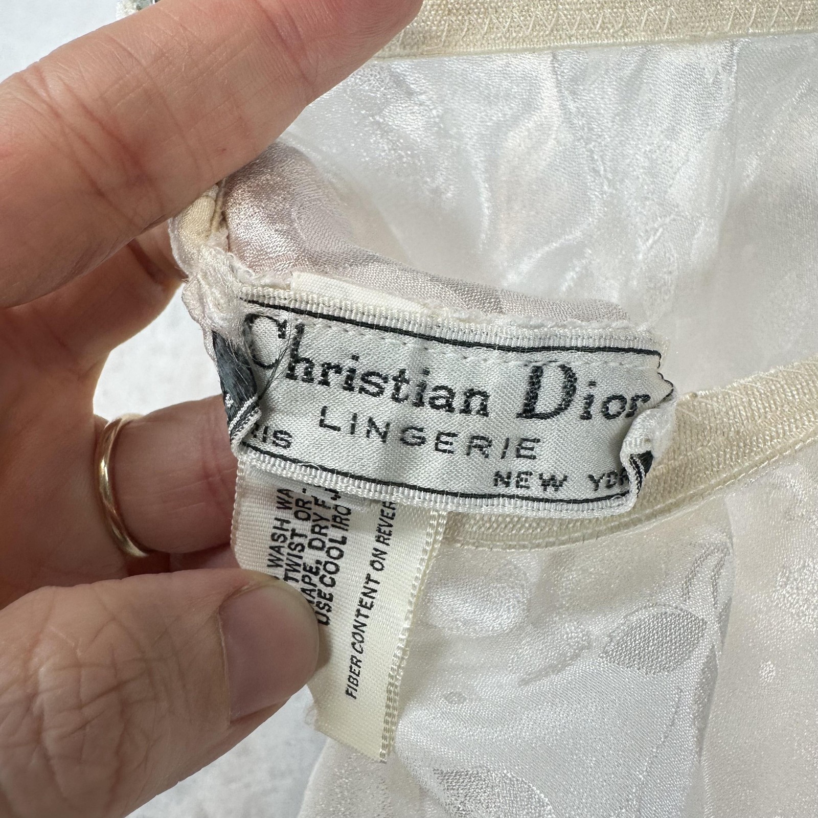 Vintage Christian Dior Tap Shorts Womens S White Floral Satin Lace Trim Lingerie