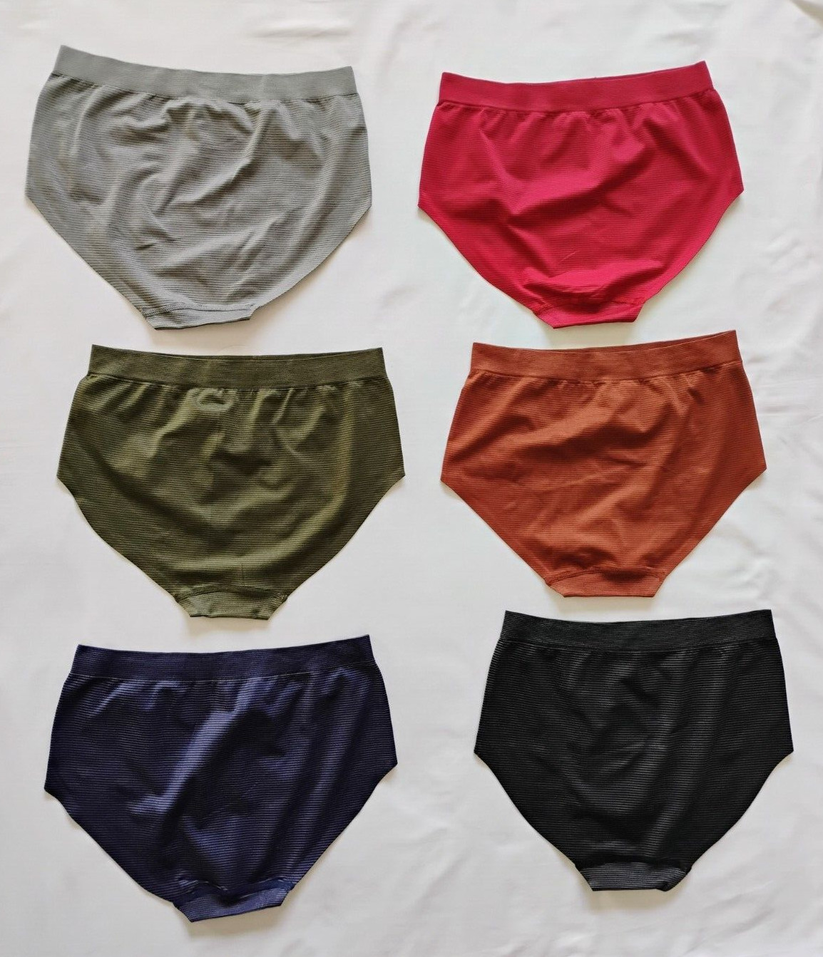 Angelina Seamless Mid-Rise Brief Panties Size Queen(L/XL) LOT OF 6